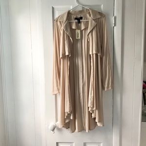 Forever 21 Duster Trench Jacket Size S NWT
